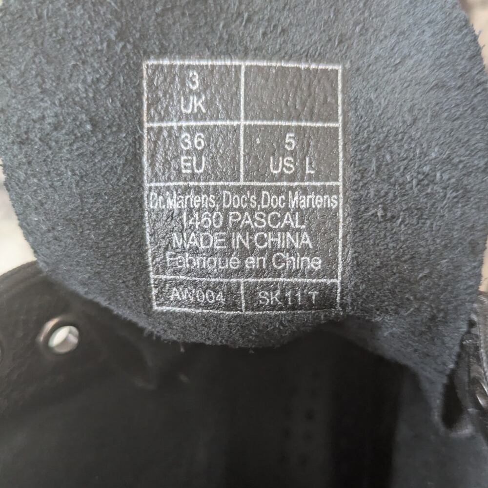 NEW Dr. Martens Women's 5 1460 Pascal Virginia Leather Ankle Boots Black - Picture 9 of 10